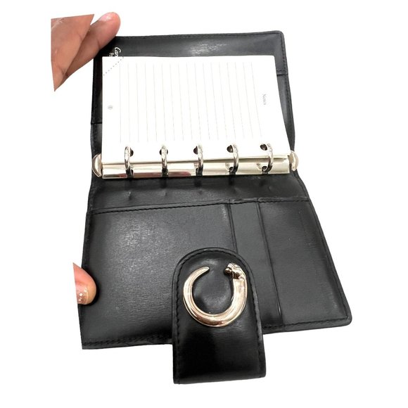 CARTIER Panther Logo Black Agenda Notebook Cover #1294 - Picture 5 of 7
